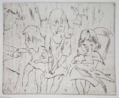 105 - Trois Petites Filles by Jules Pascin Pricing Limited Edition Print image