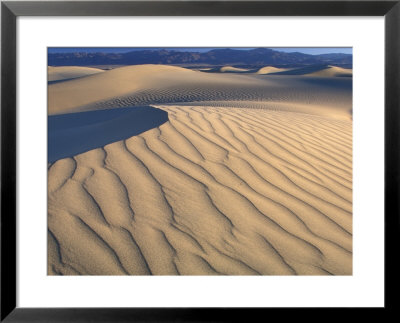 Mesquite Flats Sand Dunes With Wind Ripples At Sunrise, Death Valley National Park, California, Usa by Jamie & Judy Wild Pricing Limited Edition Print image