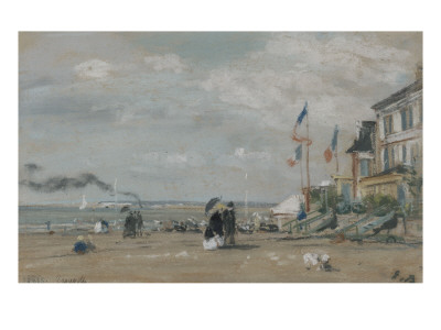 The Beach At Trouville, 1865 by Eugene Boudin Pricing Limited Edition Print image