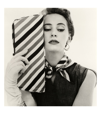 Barbara Miura With Madame Crystal Handbag And Neck Tie, 1953 by John French Pricing Limited Edition Print image