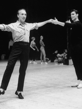 Jacques D'amboise During Rehearsal With Producer George Balanchine by John Dominis Pricing Limited Edition Print image