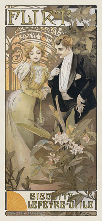 Flirt, 1899 by Alphonse Mucha Pricing Limited Edition Print image