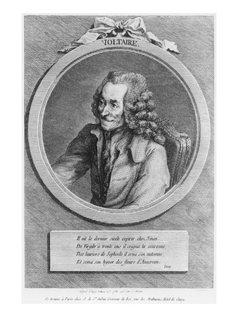 Portrait Of Voltaire, From A Drawing By Denon Made On 6Th July 1775 by Dominique Vivant Denon Pricing Limited Edition Print image