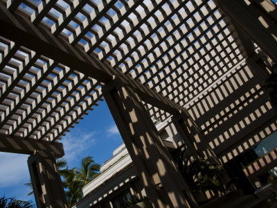 Lattice Ceiling At A Resort by Todd Gipstein Pricing Limited Edition Print image