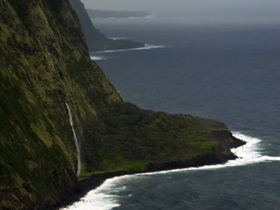 Waterfalls Cascading Down The Cliffs Over Waipi'o Valley by Todd Gipstein Pricing Limited Edition Print image