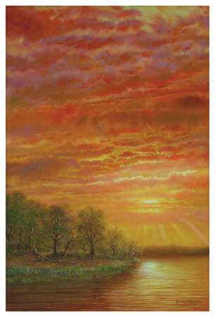 Mississippi River Sunset by Jerrie Glasper Pricing Limited Edition Print image