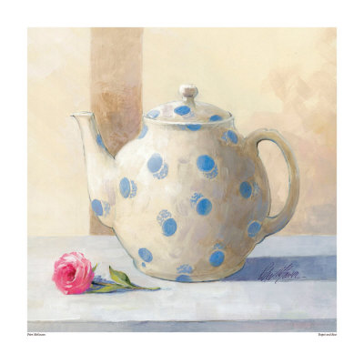 Teapot And Rose by Peter Mcgowan Pricing Limited Edition Print image