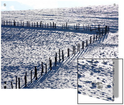 Snowy Pastures With Fence by I.W. Pricing Limited Edition Print image