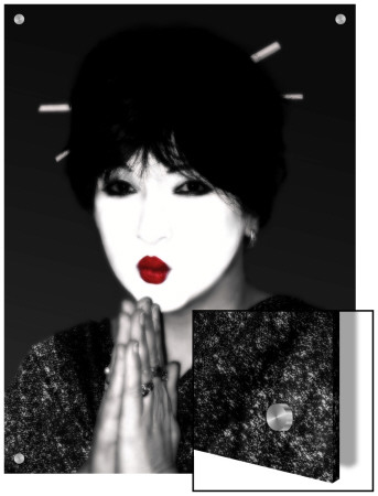 Stylised Geisha In Attitude Of Prayer by I.W. Pricing Limited Edition Print image