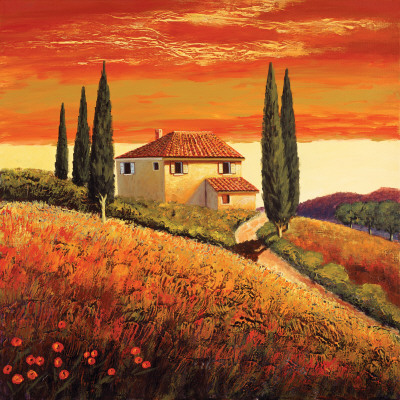 Sunset Over Tuscany Ii by Santo De Vita Pricing Limited Edition Print image