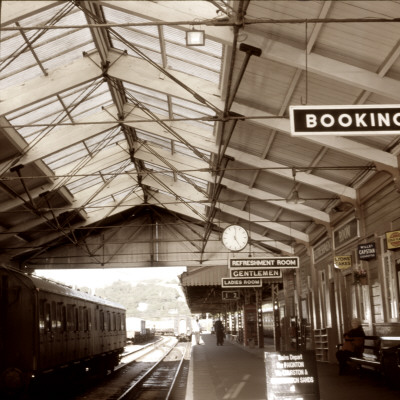 Atmospheric Photograph Of Dartmouth Railway Station by Vanessa Wagstaff Pricing Limited Edition Print image