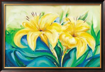 Two Golden Lilies by Heinz Voss Pricing Limited Edition Print image