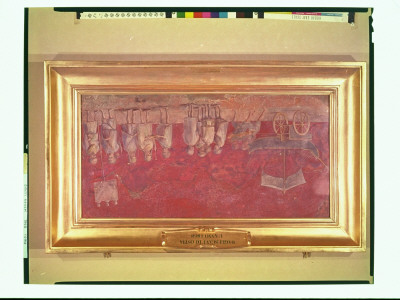 Fresco Of Children Lined Up For Religious Procession Salvaged From Ruins At Ostia, Vatican Museum by Dmitri Kessel Pricing Limited Edition Print image
