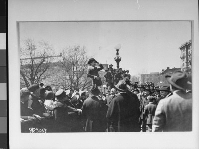 Film Star Charlie Chaplin Making During His First Speech For Third Liberty Loan Campaign by Lt. Edmond Deberri Pricing Limited Edition Print image