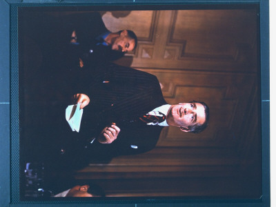 Anthony Eden Holding Press Conference During Conference To Adopt The Un Charter by Gjon Mili Pricing Limited Edition Print image