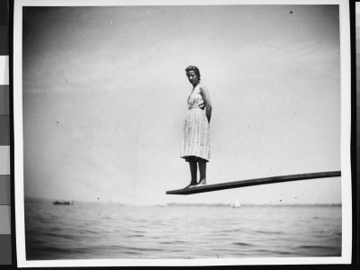 Maggie Ward Standing On The End Of A Diving Board At Coney Island, Brooklyn, Ny by Wallace G. Levison Pricing Limited Edition Print image