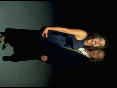 Actress Daphne Zuniga And Actor Boyfriend Billy Marti Outside At Night by Albert Ferreira Pricing Limited Edition Print image