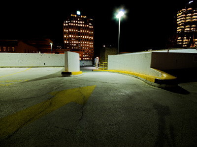 Rooftop Parkinglot At Night by David Elton Pricing Limited Edition Print image