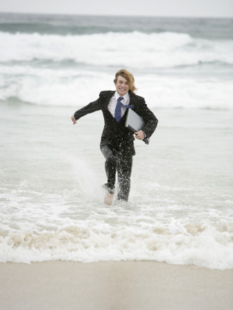 Beach Businessman by David Freund Pricing Limited Edition Print image