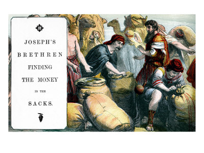 Genesis 42: Joseph's Brethren Finding The Money In The Sacks by Harold Copping Pricing Limited Edition Print image