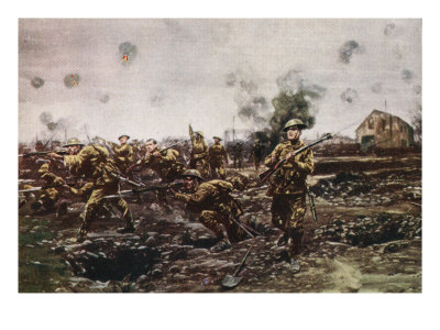 The Defence Of Amiens- Soldiers Fighting In The North Of France During World War I, 1916 by Peter Paul Rubens Pricing Limited Edition Print image