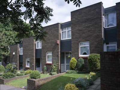 Modern Brick Terraced Housing, South East London by Benedict Luxmoore Pricing Limited Edition Print image