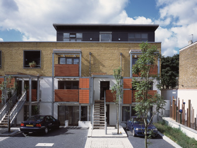 The Chronos Buildings, Whitechapel London, Mews House Front Elevation, Architect: Proctor Matthews by Charlotte Wood Pricing Limited Edition Print image