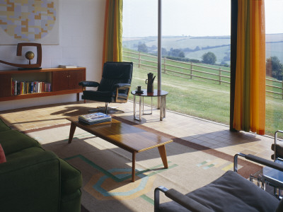 Anderton House, Goodleigh Near Barnstaple, Devon, Listed, Living Area With View Of Landscape by David Churchill Pricing Limited Edition Print image