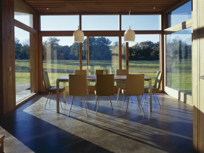 The Lodge, Whithurst Park Interior, Dining Table Chairs And Windows, James Gorst Architects by David Churchill Pricing Limited Edition Print image