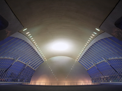 L'hemisferic, City Of Arts And Sciences, Valencia, 2003, Hemisphere Interior From West End by David Clapp Pricing Limited Edition Print image