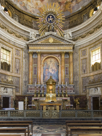 The Main Altar At Chiesa Del Gesu, Rome by David Clapp Pricing Limited Edition Print image
