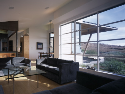 Modern Ranch House, Tomales, California, Living Room, Fernau And Hartman Architects by John Edward Linden Pricing Limited Edition Print image