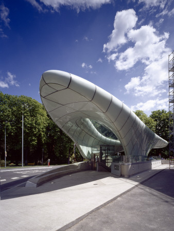 Congress Station, Nordkettenbahnen, Nordpark, Innsbruck, Austria, Architect: Zaha Hadid by Gisela Erlacher Pricing Limited Edition Print image