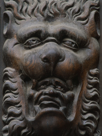 Old Town Hall, Detail Of Faces From Doorway, Prague by Joe Cornish Pricing Limited Edition Print image