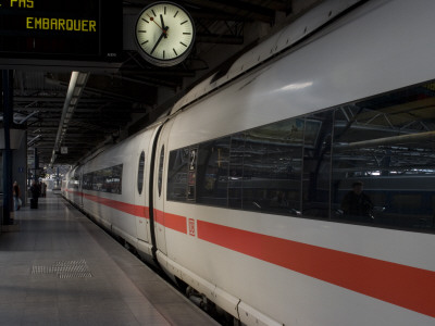Ice (Intercity Express) Train At Brussel Zuid Station, Brussels, Belgium by Natalie Tepper Pricing Limited Edition Print image