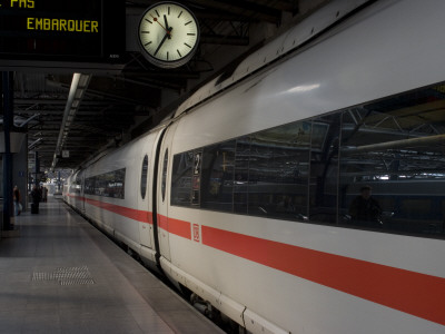 Ice (Intercity Express) Train At Brussel Zuid Station, Brussels, Belgium by Natalie Tepper Pricing Limited Edition Print image
