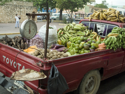 Back Of Truck Fruit Stall, Santo Domingo, Dominican Republic by Natalie Tepper Pricing Limited Edition Print image