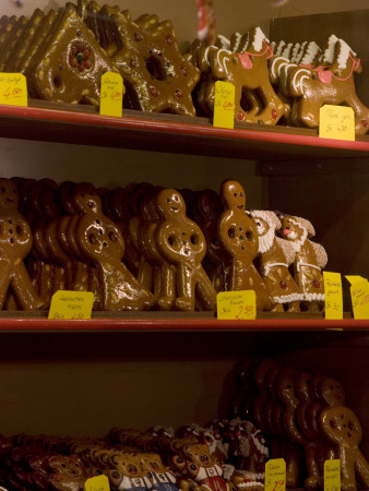 Lebkuchen (Honey Cakes), Christmas Decorations, Christkindelsmarkt, Nuremberg by Natalie Tepper Pricing Limited Edition Print image