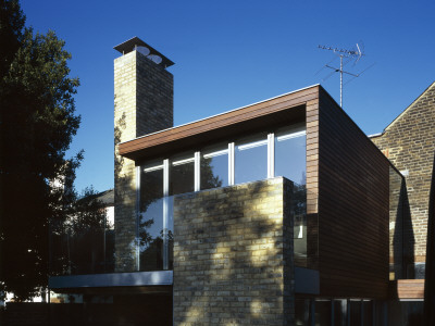 House Extension, Chiswick, Rear Of House With Sliding Doors Closed, David Mikhail Architects by Nicholas Kane Pricing Limited Edition Print image