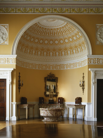 Kedleston Hall, Derbyshire, England, State Dining Room, Semi-Domed Apsial End, Displaying Caddies by Richard Bryant Pricing Limited Edition Print image
