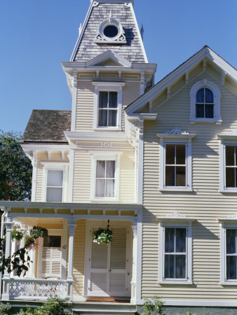 Victorian Home C, 1876, Light Yellow Paint, East Haddam Connecticut by Philippa Lewis Pricing Limited Edition Print image