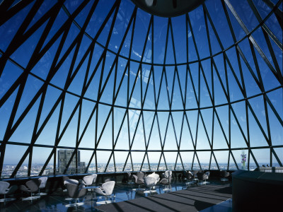 30 St Mary Axe, The Gherkin, City Of London, 1997 - 2004 - Overall Of Bar Lounge by Richard Bryant Pricing Limited Edition Print image