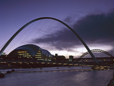 The Sage Gateshead And Tyne Bridges, Newcastle Upon Tyne, England, Shot Through Millennium Bridge by Richard Bryant Pricing Limited Edition Print image