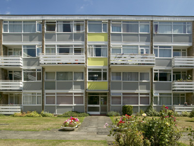 Housing, Woking, Front Elevation Of Housing Block by Tim Mitchell Pricing Limited Edition Print image