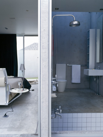 Cooper Residence, Omaha Beach, New Zealand, Bathroom And Bedroom, Fearon Hay Architects by Richard Powers Pricing Limited Edition Print image
