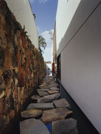 Casa D'agua, Sao Paulo 2004, Stepping Stones, Architect: Isay Weinfeld by Richard Powers Pricing Limited Edition Print image