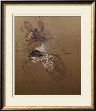 Profile Of A Woman, Madame Lucy by Henri De Toulouse-Lautrec Pricing Limited Edition Print image