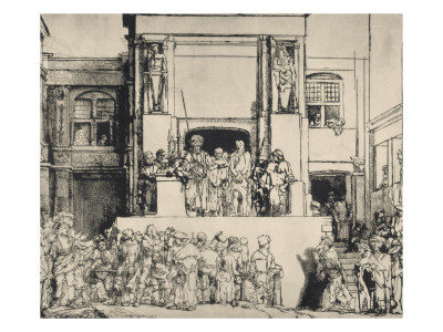 Le Christ Présenté Au Peuple, Dit En Largeur; 3Ème État by Rembrandt Van Rijn Pricing Limited Edition Print image