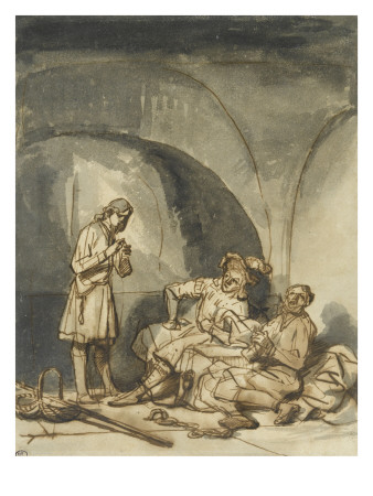 Joseph En Prison,Expliquant Les Songes Du Grand Panetier Et De L'échanson by Rembrandt Van Rijn Pricing Limited Edition Print image