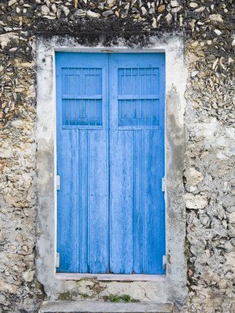 Blue Door, Izamal, Yucatan, Mexico by Julie Eggers Pricing Limited Edition Print image